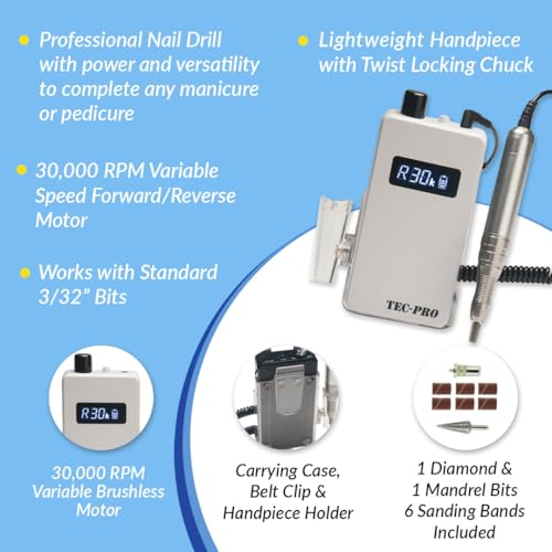 Pulidor de uñas portátil y recargable Tec-Pro miniatura 5