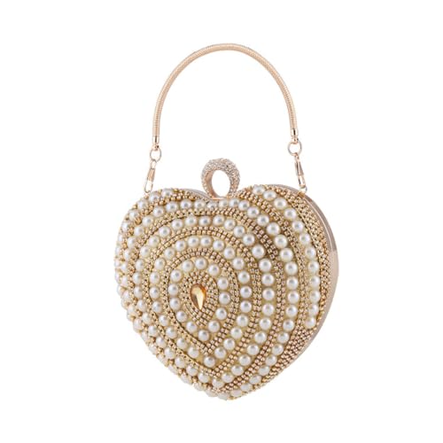 Pochette de soirée femme de cœur en cristaux pour sublimer une robe de fête noire
