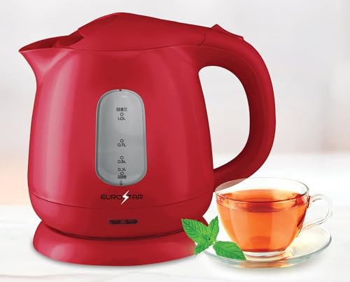 Hervidor eléctrico de plástico 1.0L EUROSTAR EKP101RD rojo miniatura 3