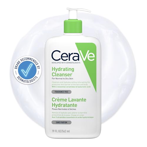 CeraVe Hydrating Cleanser for Normal to Dry Skin with Hyaluronic ...
