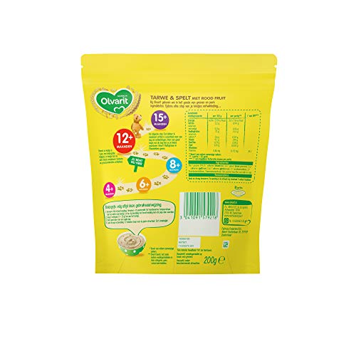 Olvarit Tarwe & Spelt met rood Fruit 12+ maanden - pap - 5x 200 gram - babyvoeding - Image 3