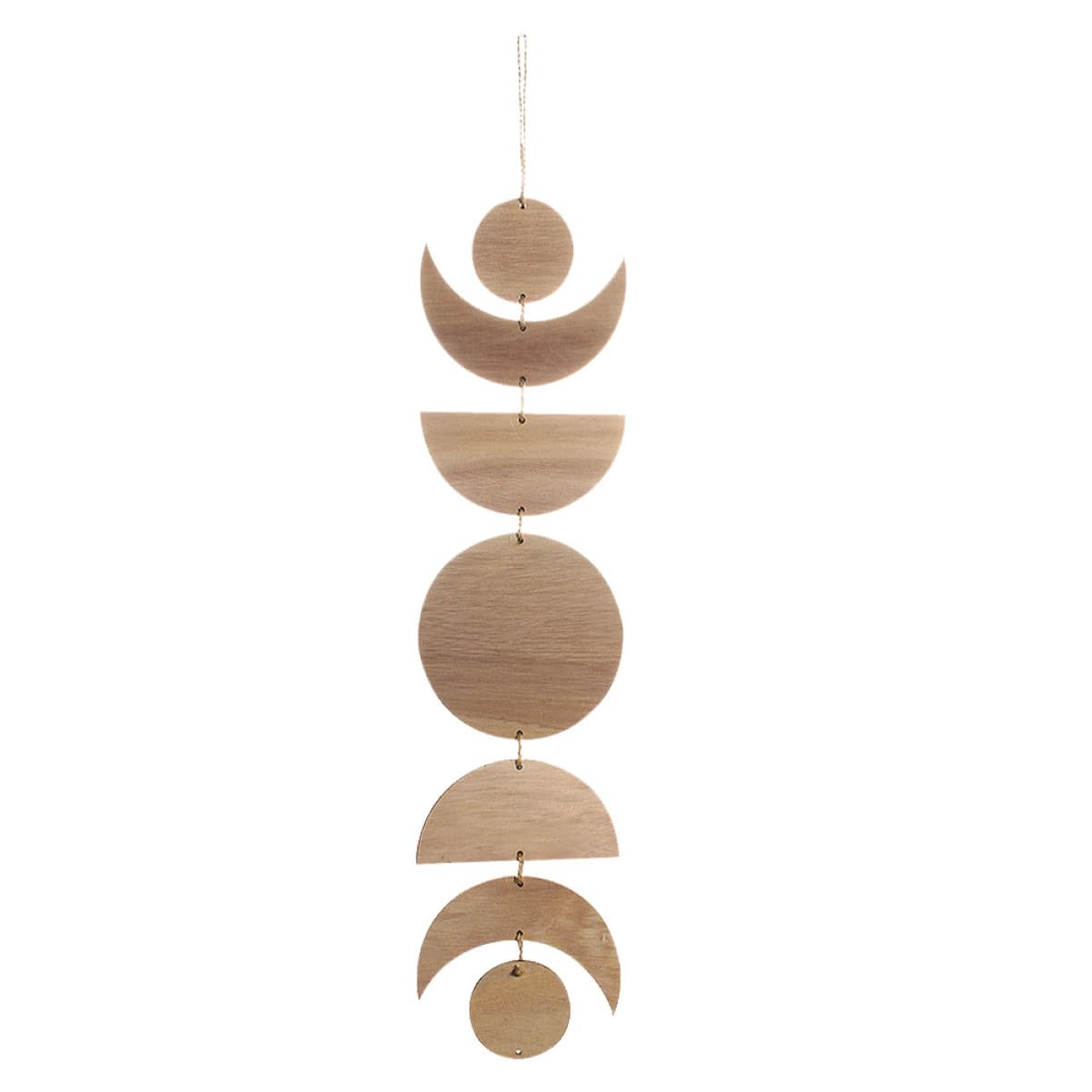 Toyvian Rustikale Holz wanddekoration Sonne Mond Design Hängende Ornament für Wohnzimmer Boho Deko Fensterdeko Wohnzimmer Schlafzimmer