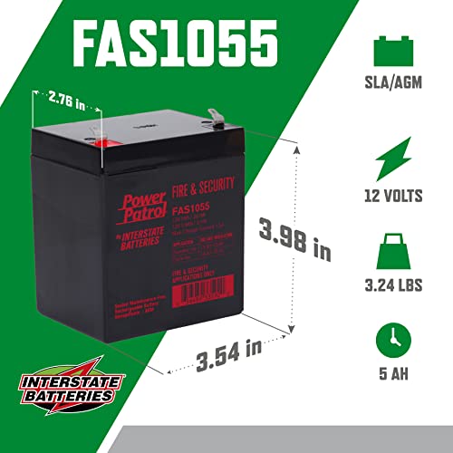 Image of Interstate Batteries SLA Battery 12V 5Ah AGM Power Patrol FAS1055