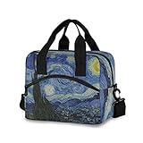 Van Gogh Starry Night Art Lunch Bag for Boys Girls,Reusable Lunch Bags Lunch Box Container with...