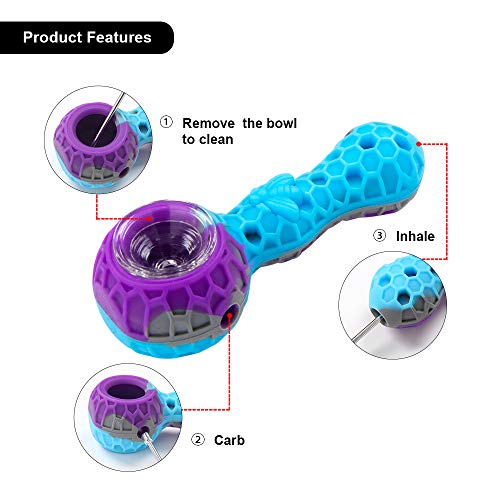 Horns Bee 4.2 Inches Silicone Decorative Bowl with Box Packaging (Blue)
