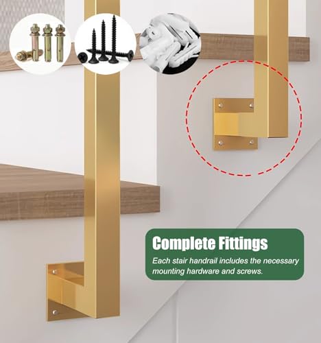 Kits de barandillas para escaleras de interior de madera de 71 a 182 cm con husillos 4