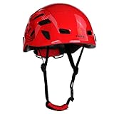 Heemtle Casco de Seguridad Jefe de Guardia Rocas Escalada árbol arborista Abseiling construcción Aire de Trabajo Equipo de Rescate 5 Colores Opcionales (Ajustable: 54-62CM)