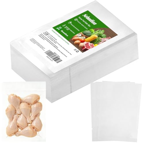 100 Count Vacuum Sealer Bags BPA Free Heavy Duty Textured Embossed PreCut Bags for Sous Vide Cooking Food Storage Freezing Boiling and Microwaving (15 * 25cm)
