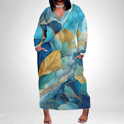 Image of Womens African Dresses Sexy Casual T-Shirt Dresses Long Sleeve Oversized Baggy Summer Sundress