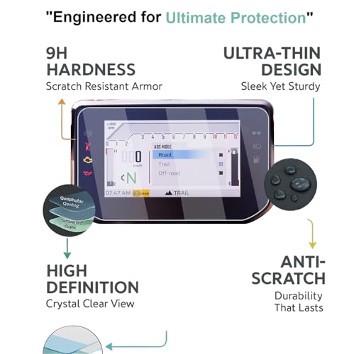 Image of Wisely Premium Screen Guard for HERO XPULSE 210 - Top Model 2025 Bike - TFT Display Digital Meter Protector - HD Clear, Full Cover - Easy Installation Kit - X Pulse Bike Accessories