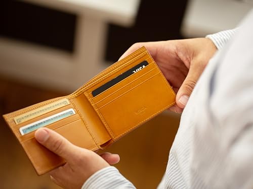 Bosca Britan Eight-Pocket Deluxe Executive Wallet Tan One Size…2