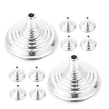 CIYODO 12 Stück Teiliges Kleiner Runder Fahnenständer mit Silberner Elektrobeschichteter Basis Kompakter Tisch flaggenhalter für Büro Partydekoration Leicht und Platzsparend für Kleine