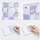 GORGECRAFT PVC 1 STÜCKE 3,40 cm Fotokarten-Album Kpop Mini-Fotoalbum Liebesherz Hohl Fotokarten-ID-Halter Buch Fotokarten-Binder Kartenhüllen (3) Taschen Mit Wolkenmuster Zum Sammeln von Fotos (Lila)