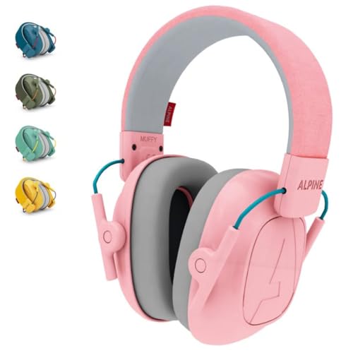 Alpine Muffy Casque Anti-Bruit Enfants, Rose - CE Certifié