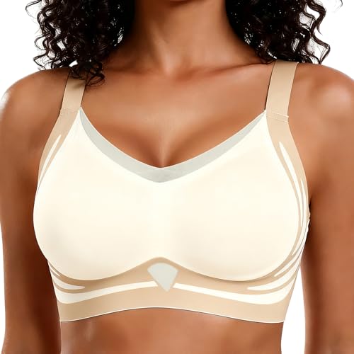 Image of Smoothing Bra Anti Sagging Wireless Push Up Bras for Women No Underwire Full Coverage Bra Comfy Bras for Women
