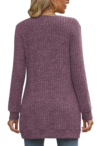 Image of Sweaters for Women Long Sleeve Crewneck Sweatshirt Loose Casual Tunic Tops