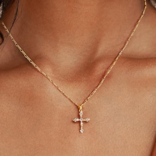 Double Cross Necklace Detail