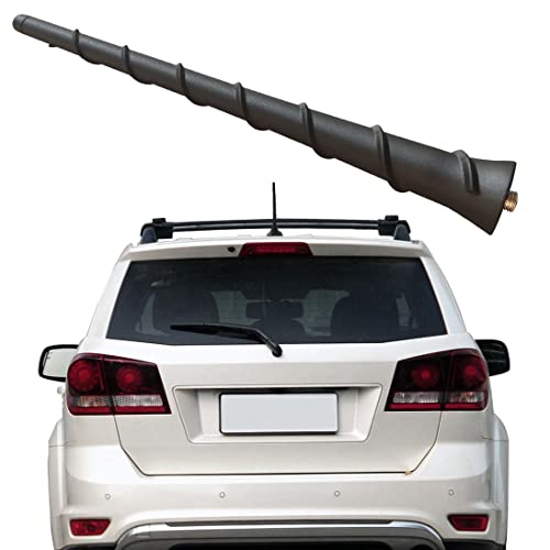 MINILAOMA Flexible Spiral Antenna for Dodge Journey (2010-2020), Durango (2011-2013), Dart (2013-2016), Avenger (2011-2014), Nitro (2010-2011), 8 Inch Rubber Antenna Mast Replacement