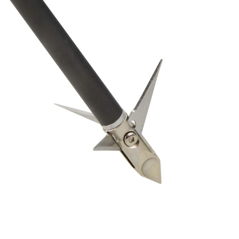 AMEYXGS 12 Pcs Chasse Broadheads 100 Grain 3 Lames Affûtées Têtes de Flèches Tough Steel Arrow Tips pour Arc à Poulies et Arbalète