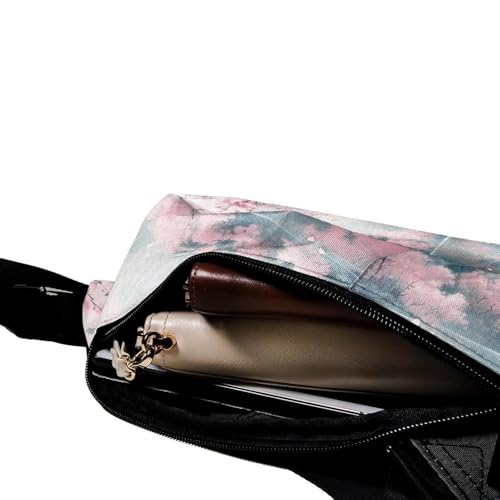 Sac à dos à bandoulière multicolore floral compact 16x36.5cm - 5