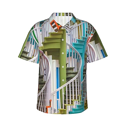 Chemise hawaïenne imprimée au style graphique décontracté S