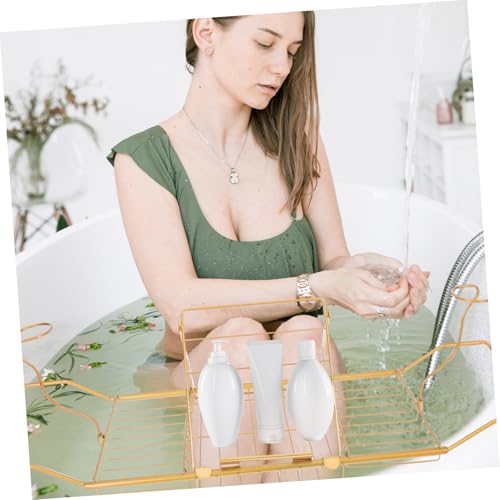 Organizador de baño para bañera extensible con soporte de tableta y móvil 3