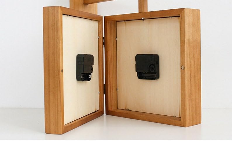 Miniatura 8 de Unique Double Sided Square Wood Wall Clock with Numbers | Large Modern Quiet Wall Clock | Minimalist Wall Clock for Kitchen, Living Room (Dark)