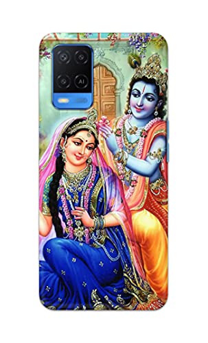 Image of PRINTFIDAA Printed Hard Back Cover Case for Oppo A54 4G Back Cover (Radha Krishna) -1803