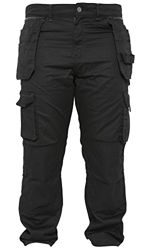 Qaswa Herren Arbeitshose Schwerlast Ladung Entfernbar Multi Taschen Cargohose Kampf Arbeitnehmer Pants Berufsbekleidung Bundhose