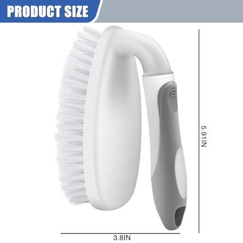 Scrub Brushes for Cleaning Bathtub Scrubber Heavy Duty Scrub Brush with Handle Stiff Bristle Cleaning Brush for Shower, Kitchen, Sink, Bathroom, Floor - Image 3