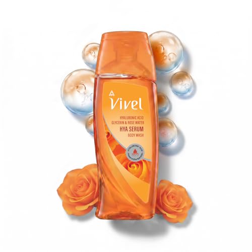 Image of Vivel Hya Serum Hydrating Body Wash 200ml|Hyaluronic Acid, Glycerin & Rose Water|Deep Intense Daily Hydration Shower Gel|Improve Dry Rough Skin Texture |Dermat Recommended |No Paraben|For Men & Women