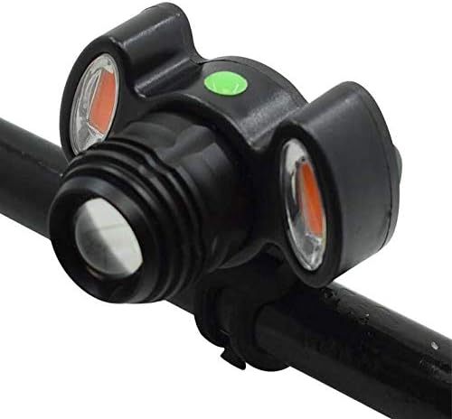 Fastped® USB Rechargeable Cycle Head Lights LED Flashlight LED Front Light with 2 Support Lights Bicycle Zoom-Able USB Rechargeable Multi-Color Powerful, USB Rechargeable, Tough Plastic Body Light.