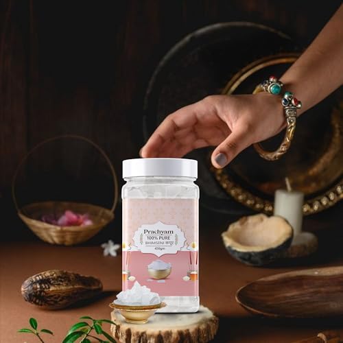 Image of Bhimseni Camphor 450g Jar - Pure Camphor Tablets for Pooja, Aarti, Aromatherapy | Organic Kapoor, Mosquito Repellent, Home Purify