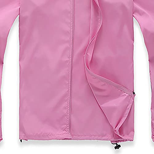 Ymosrh Men's Work Jackets Lightweight Waterproof Windbreaker Rain Jacket Packable with Hood for Hiking Travel, XS-3XL3