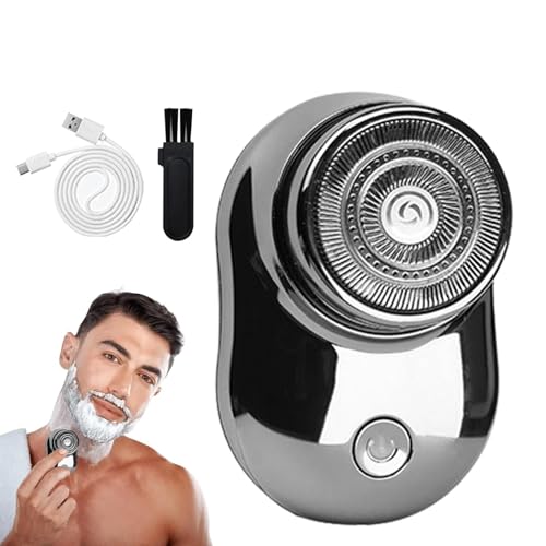 Afeitadora facial para hombre, afeitadora eléctrica recargable, afeitadora de bolsillo, recortadora eléctrica impermeable para cara, piernas, manos, axilas