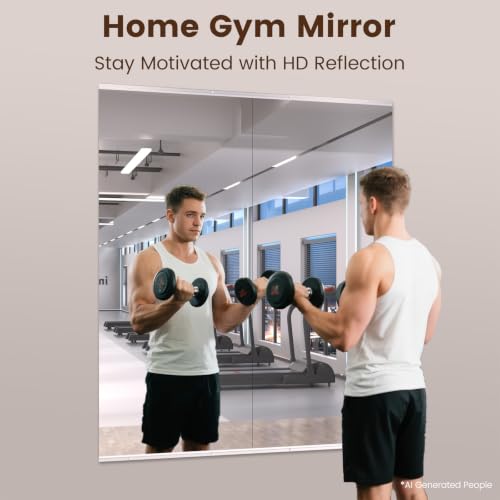Image of LOAAO Home Gym Mirror 56 inchx24 inch, 2 PCS