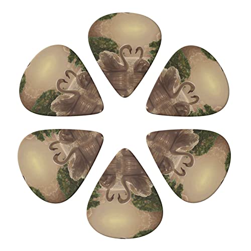Swan Green Leaves Lot de 6 médiators pour guitare acoustique, guitare électrique, basse, ukulélé – fin, moyen et épais - Les Beatles, Paul McCartney, John Lennon, RIngo Starr, George Harrison Swan Green Leaves Lot de 6 médiators pour guitare acoustique, guitare électrique, basse, ukulélé – fin, moyen et épais – Image 5