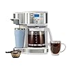 Hamilton Beach 2-Way Programmable Coffee Maker, 12 Cup Glass Carafe And Single Serve Coffee Maker, White with Stainless Steel Accents, 49933