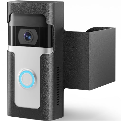 Anti Theft Ring Doorbell Mount - Renter Friendly Ring Doorbell Holder for Apartment Door - All Metal Ring Door Bracket Blink Doorbell Mount No Drill