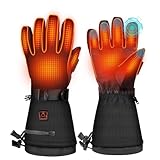 Powate Beheizbare Handschuhe für Herren Damen, 3 Stufige Beheizte Ski Handschuhe mit...