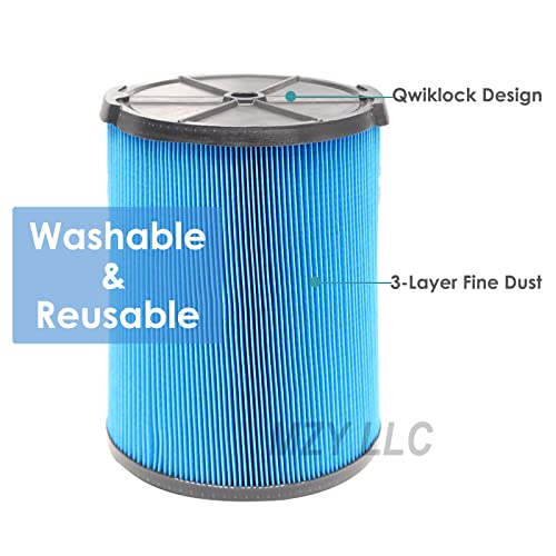 2 Pack Vf5000 Replacement Filter For Ridgid For Shop Vac 6-20 Gallon Wet Dry Vacuums, 3 Layer Pleated Vacuum Filter Fits For Wd1450 Wd0970 Wd1270 Wd06700 Wd1680 Rv2400A #TOP2