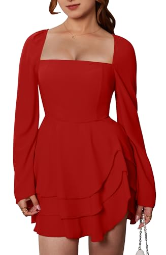 GOBLES Tiered Chiffon Mini Dress