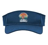 Funny ADHD Squirrel Design for Men Women Chipmunk Pet Lovers Sport Sun Visor, Adult, One Size, Navy