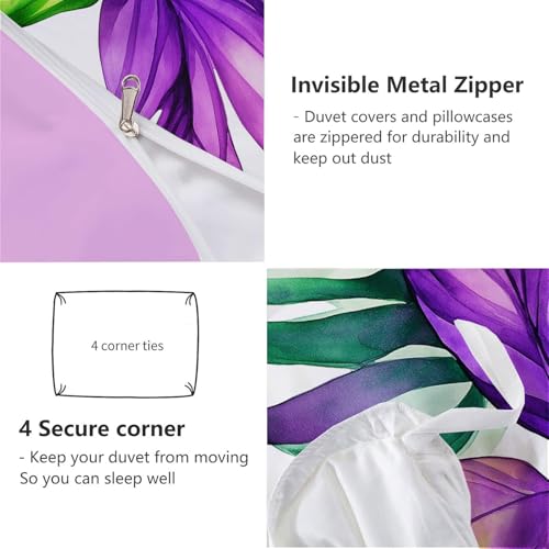 Housse de couette 200x200cm fermeture éclair pour changer de lit facilement - 8
