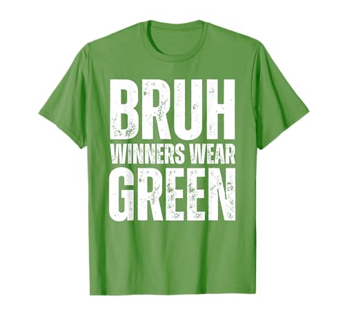 Winners Wear Green Team Spirit Week Game Color Sports Day T-Shirt