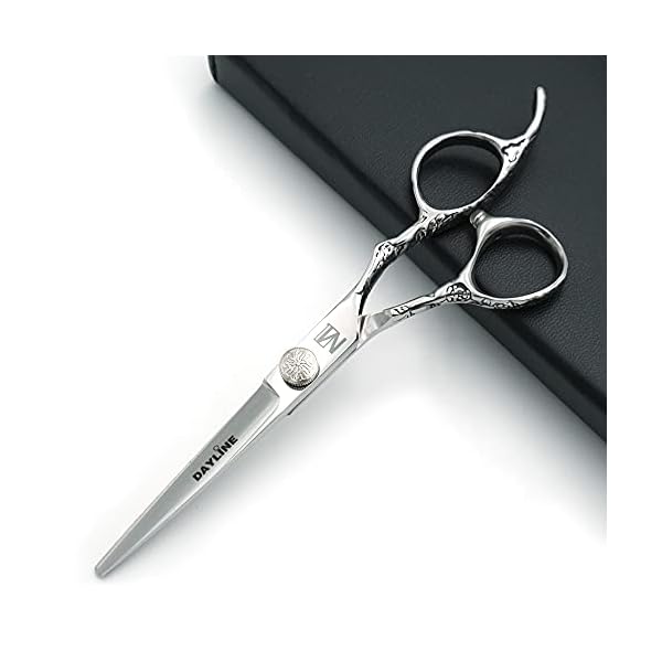 Dayline 6" Professional Salon Shears Hairdressing Scissors Haircut Human Silver Barber Scissors Japan 440c Steel Cutting Hair Scissors (6 inch)