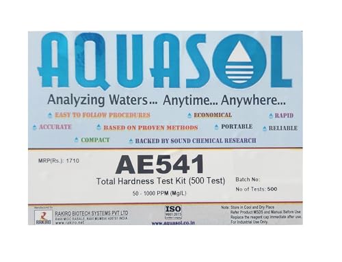 Image of Aquasol Total Hardness Test Kit 500 Tests [Range: 50-1000 PPM (MG /L)]