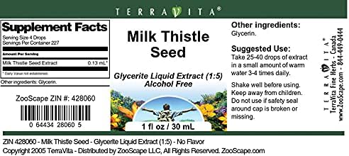 Miniatura 2 de TerraVita Semilla de cardo mariano - Extracto líquido de glicerita (15) - Sin sabor (1 onza líquida, ZIN 428060) - Paquete de 3
