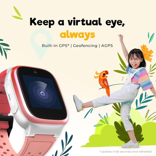Image of Noise Explorer Kids Smart Watch with GPS Tracking, 2-Way Video & Voice Calling, Safe Zone Alert, School Mode, SOS, Habit Formation, App for Parents (Captain Duo), Multicolor