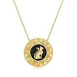 Ross-Simons Black Onyx Cat Medallion Pendant Necklace in 18kt Gold Over Sterling. 18 inches